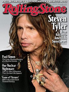 Steven Tyler repping OneMama.org on the cover of Rolling Stone