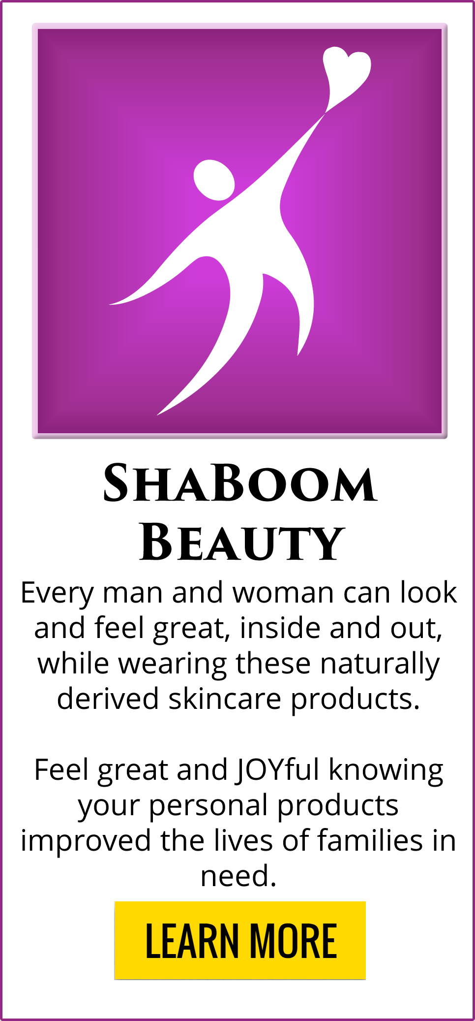 ShaBoom Beauty Products created to help OneMama and Fighting for the JOY of Others!